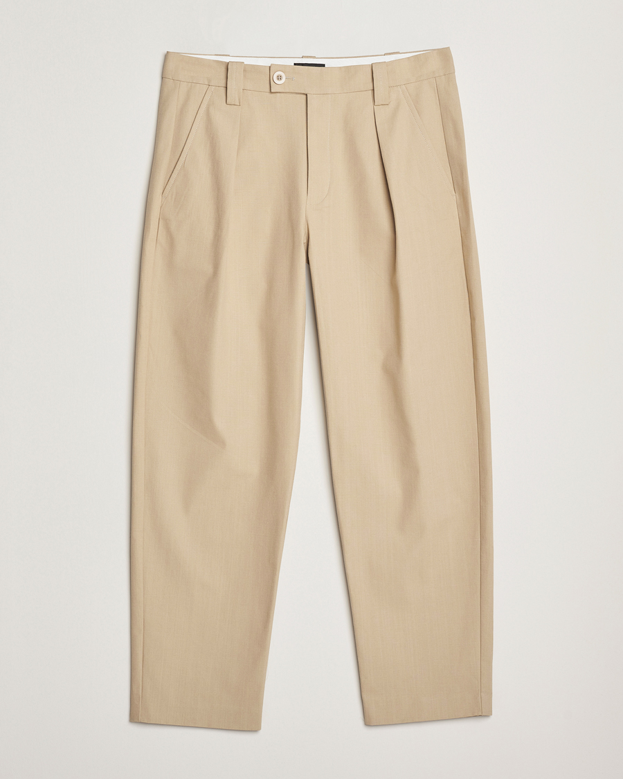 Men | Trousers | A.P.C. | Renato Pleated Chinos Beige