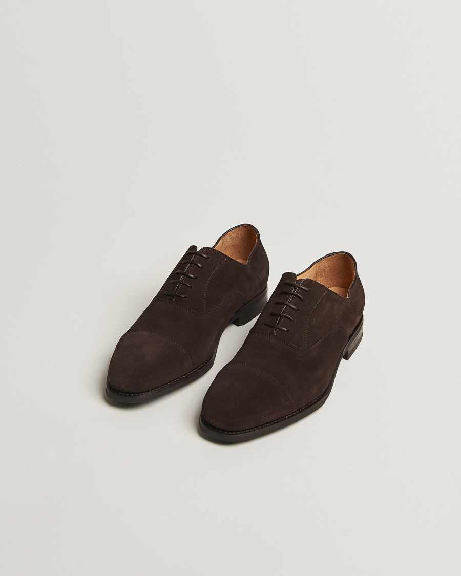 Men | Oxford Shoes | Myrqvist | Äppelviken Oxford Dark Brown Suede