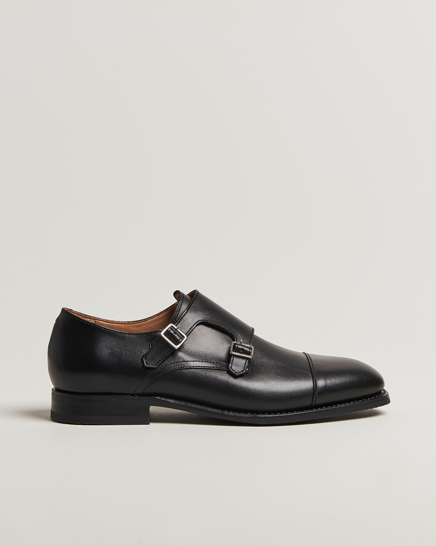 Men | Monk Strap Shoes | Myrqvist | Ålsten Double Monkstrap Black Calf