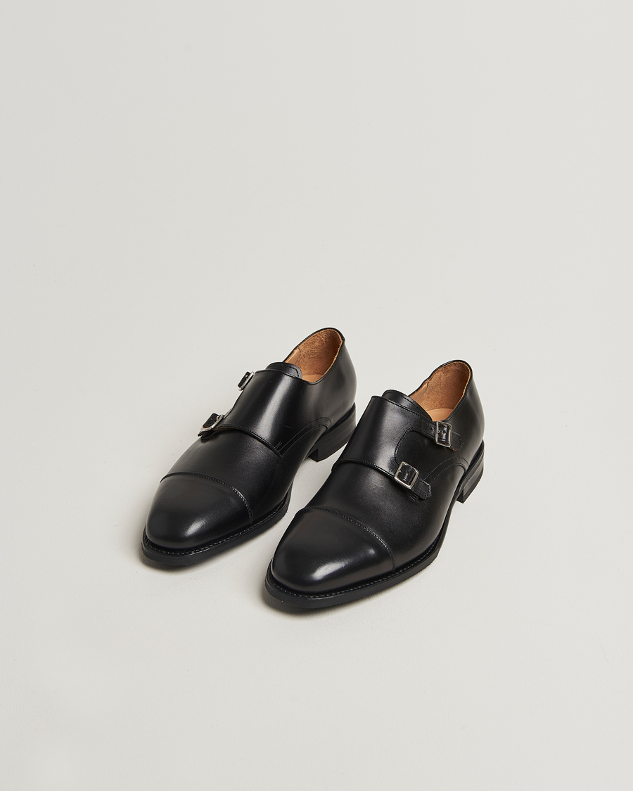Men | Monk Strap Shoes | Myrqvist | Ålsten Double Monkstrap Black Calf