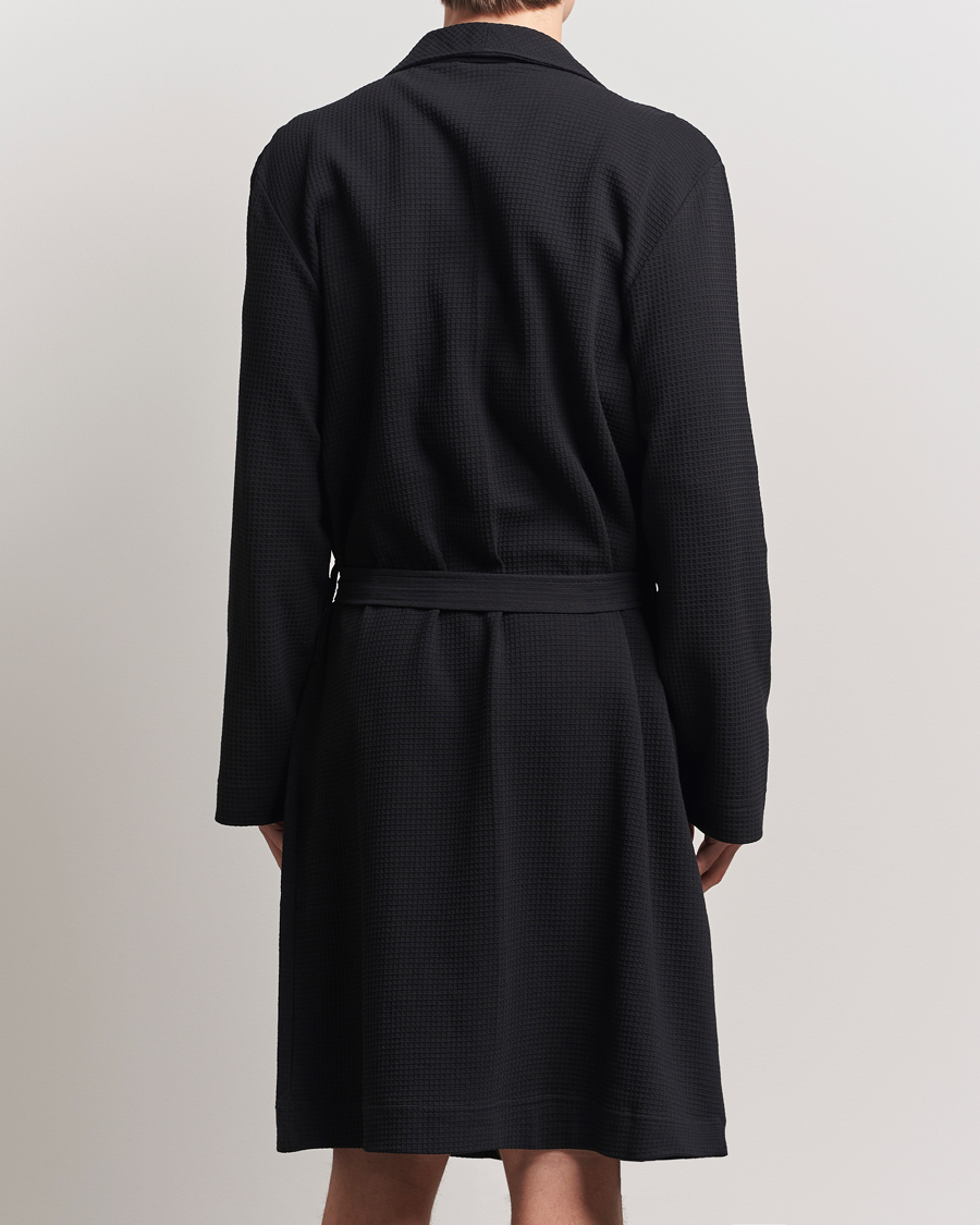 Men | Pyjamas & Robes | Bread & Boxers | Waffle Robe Black
