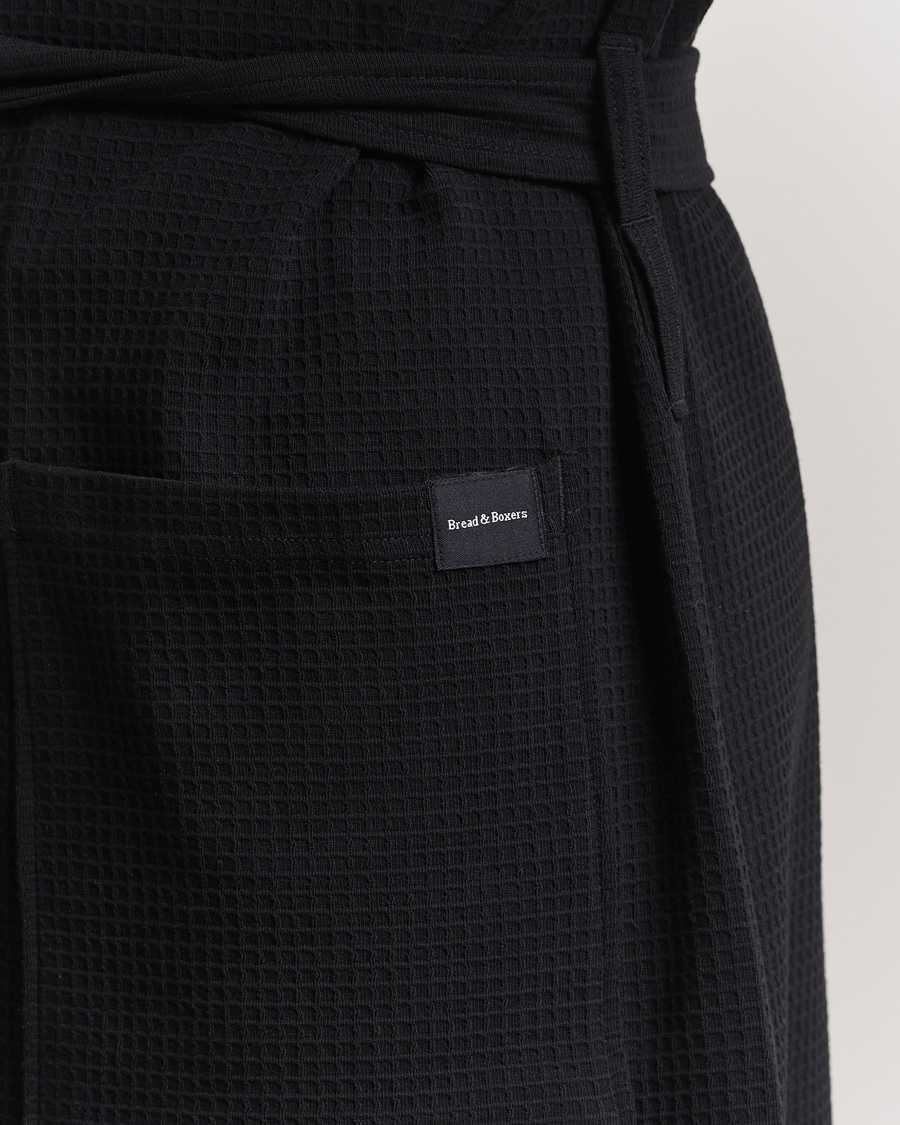 Men | Pyjamas & Robes | Bread & Boxers | Waffle Robe Black