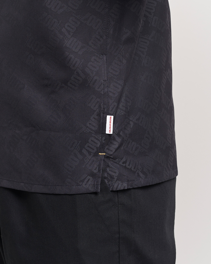 Men | Shirts | Orlebar Brown | Hibbert 007 Monogram Shirt Black