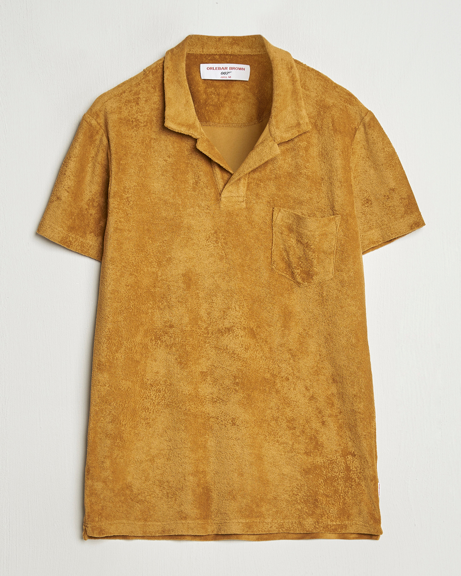 Men | Polo Shirts | Orlebar Brown | Terry 007 Polo Gold