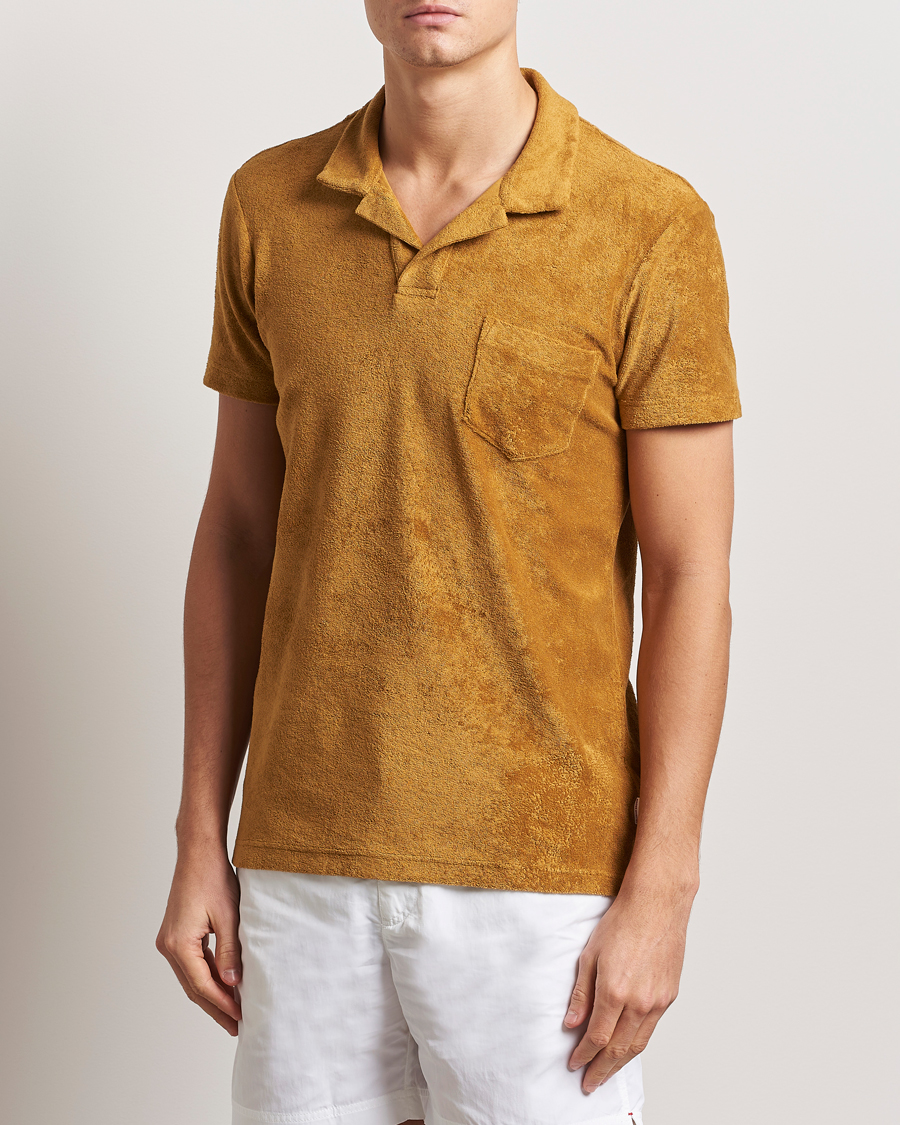 Men | Polo Shirts | Orlebar Brown | Terry 007 Polo Gold