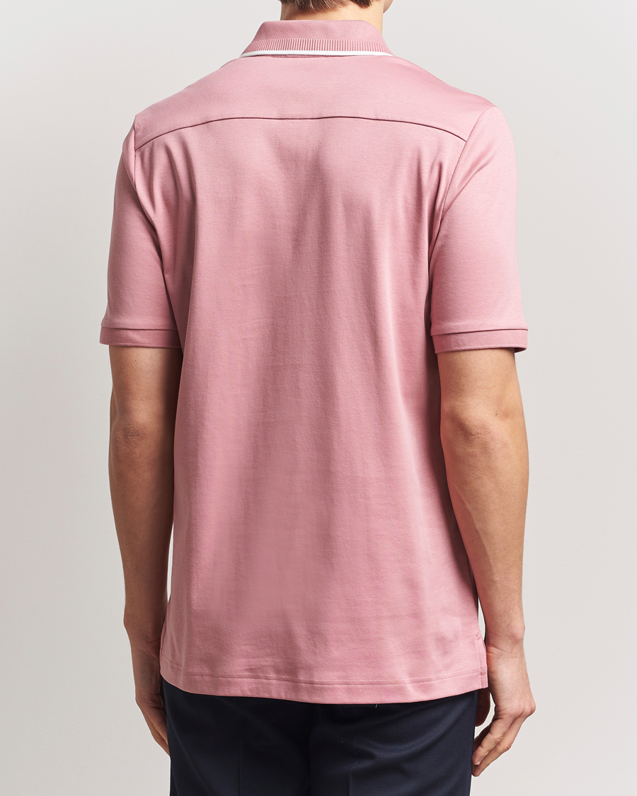 Men | Polo Shirts | Eton | Supima Cotton Interlock Polo Dusty Pink