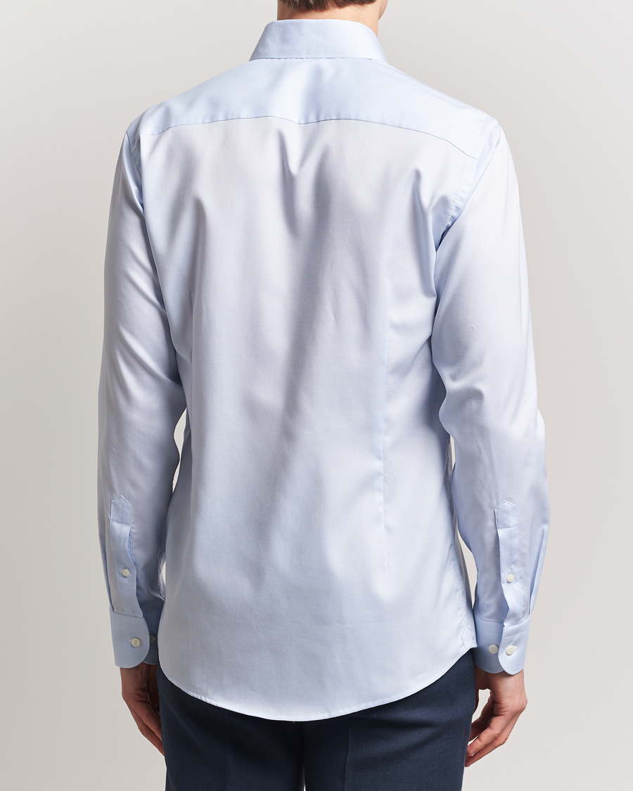 Men | Shirts | Eton | Slim Fit Wrinkle Free Oxford Shirt Light Blue