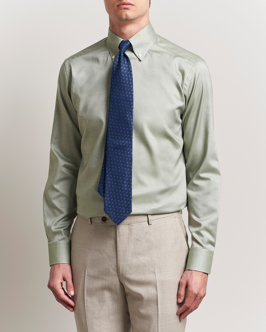 Men | Shirts | Eton | Slim Fit Wrinkle Free Oxford Shirt Green