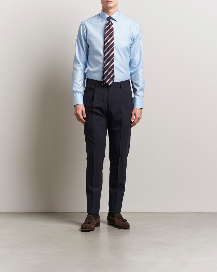 Men | Shirts | Eton | Slim Fit Signature Dobby Shirt Light Blue