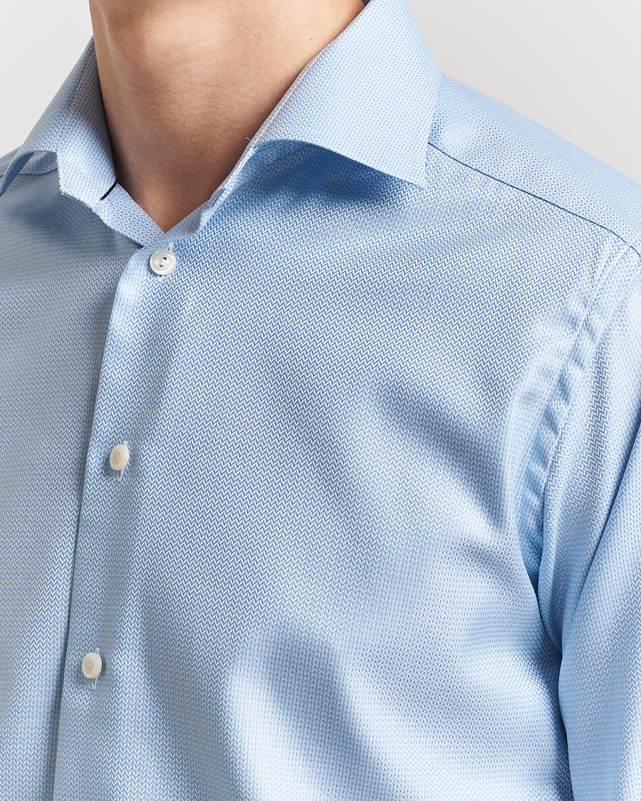 Men | Shirts | Eton | Slim Fit Signature Dobby Shirt Light Blue