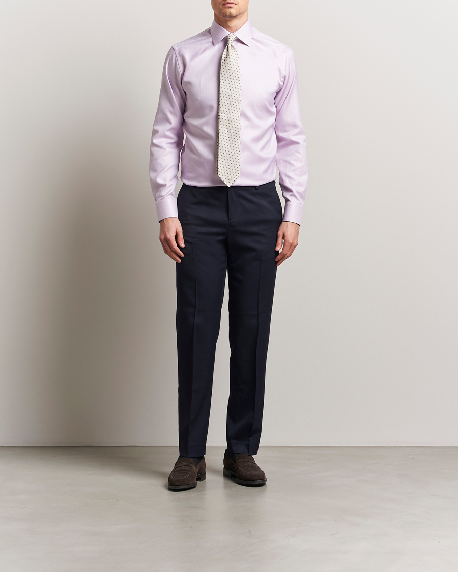 Men | Shirts | Eton | Slim Fit Signature Dobby Shirt Pink