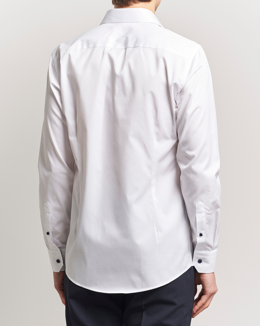 Men | Shirts | Eton | Slim Fit Signature Twill Contrast Shirt White