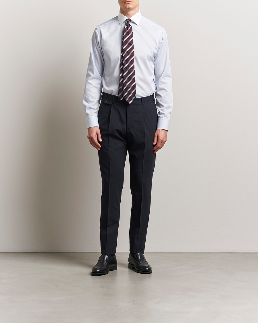 Men | Shirts | Eton | Slim Fit Fine Twill Shirt Light Blue
