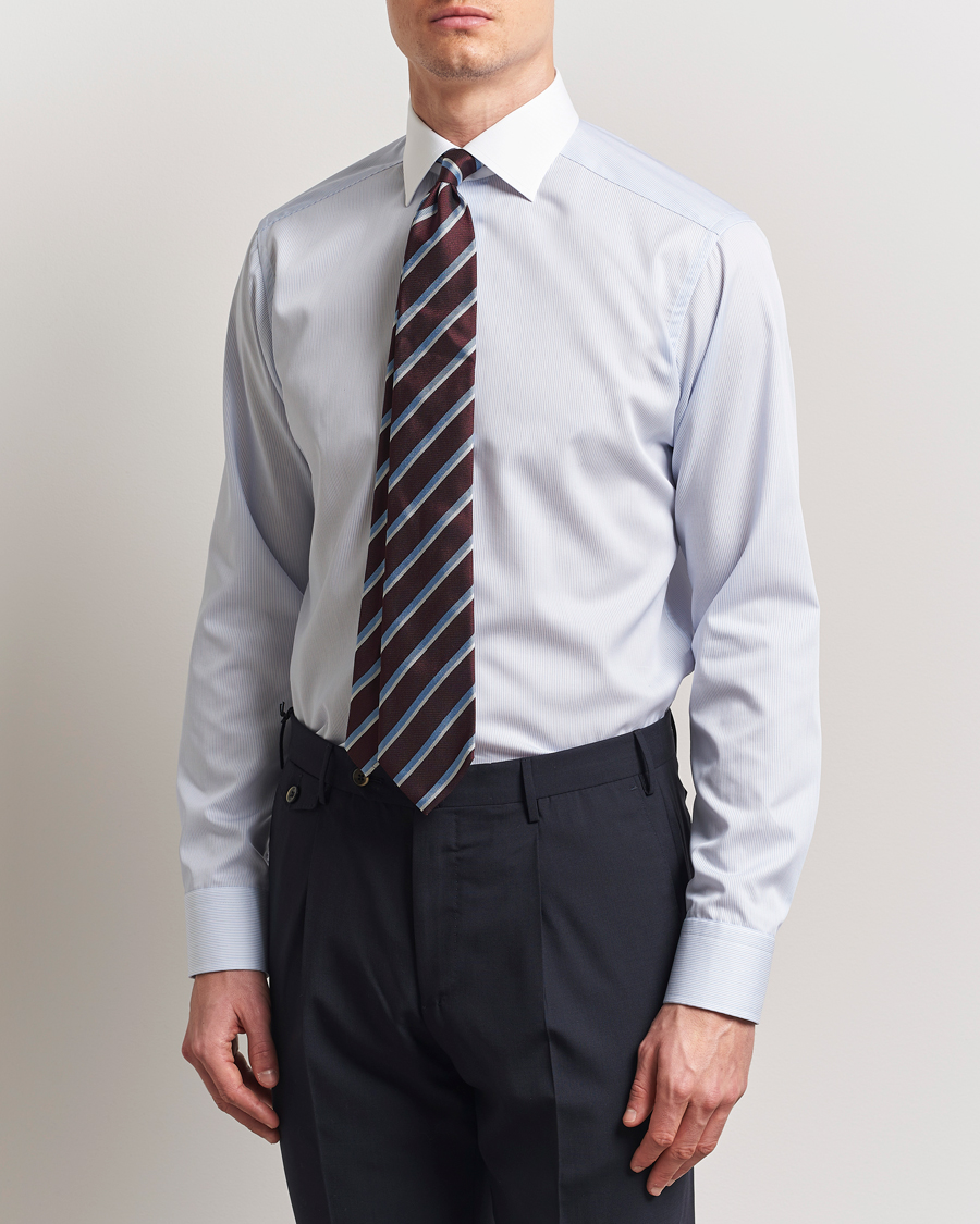 Men | Shirts | Eton | Slim Fit Fine Twill Shirt Light Blue