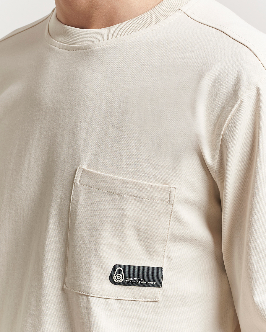 Men | T-Shirts | Sail Racing | Cyclone Heavy Cotton Long Sleeve T-Shirt Off White