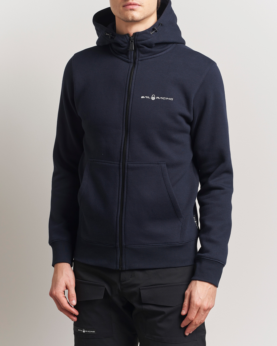 Men | Sweaters & Knitwear | Sail Racing | Bowman Full Zip Hoodie Dark Navy