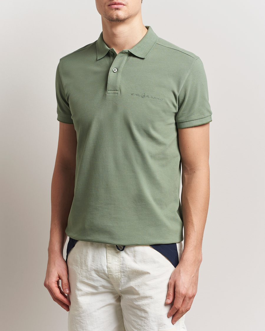 Men | Polo Shirts | Sail Racing | Bowman Polo Hedge Green