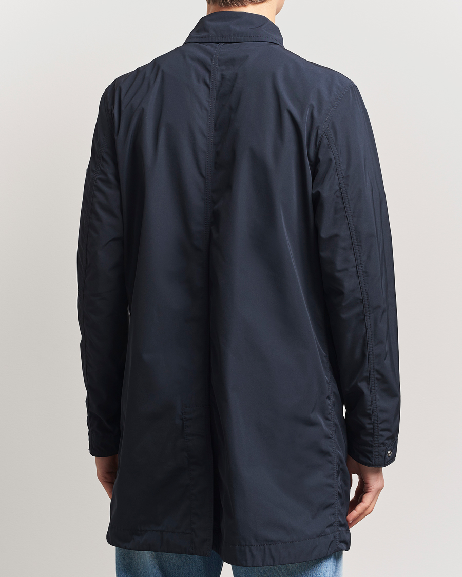 Men | Coats & Jackets | Stone Island | Micro Twill Long Coat Navy Blue