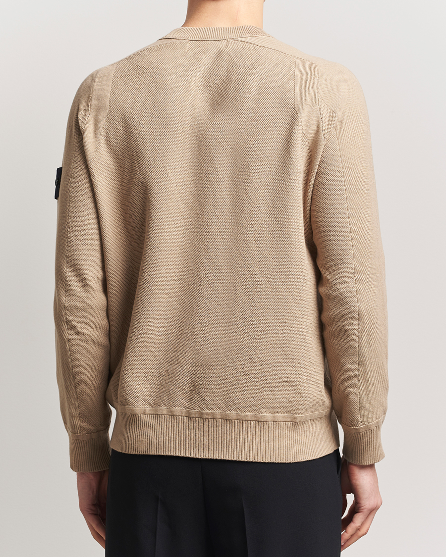 Men | Sweaters & Knitwear | Stone Island | Micro Stitch Organic Cotton Crew Biscuit
