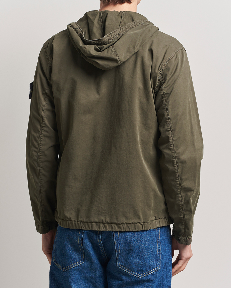 Men | Coats & Jackets | Stone Island | Supima Cotton Stretch Hooded Jacket Military Green