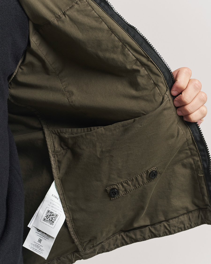 Men | Coats & Jackets | Stone Island | Supima Cotton Stretch Hooded Jacket Military Green