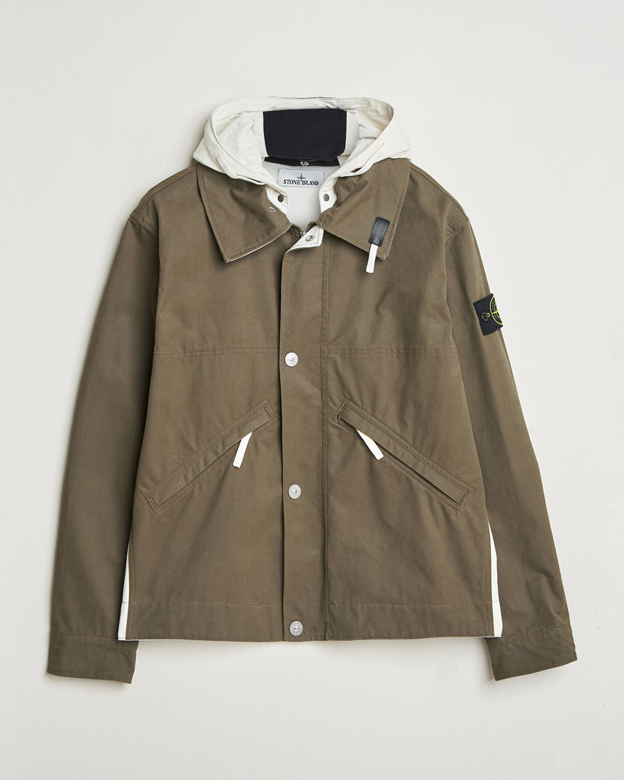 Men | Coats & Jackets | Stone Island | Tela Resinata Block Colour Jacket Military Green