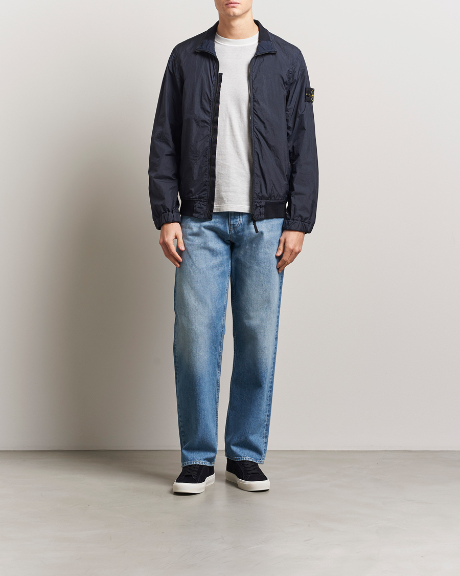 Men | Coats & Jackets | Stone Island | Crinkle Reps Short Jacket Navy Blue