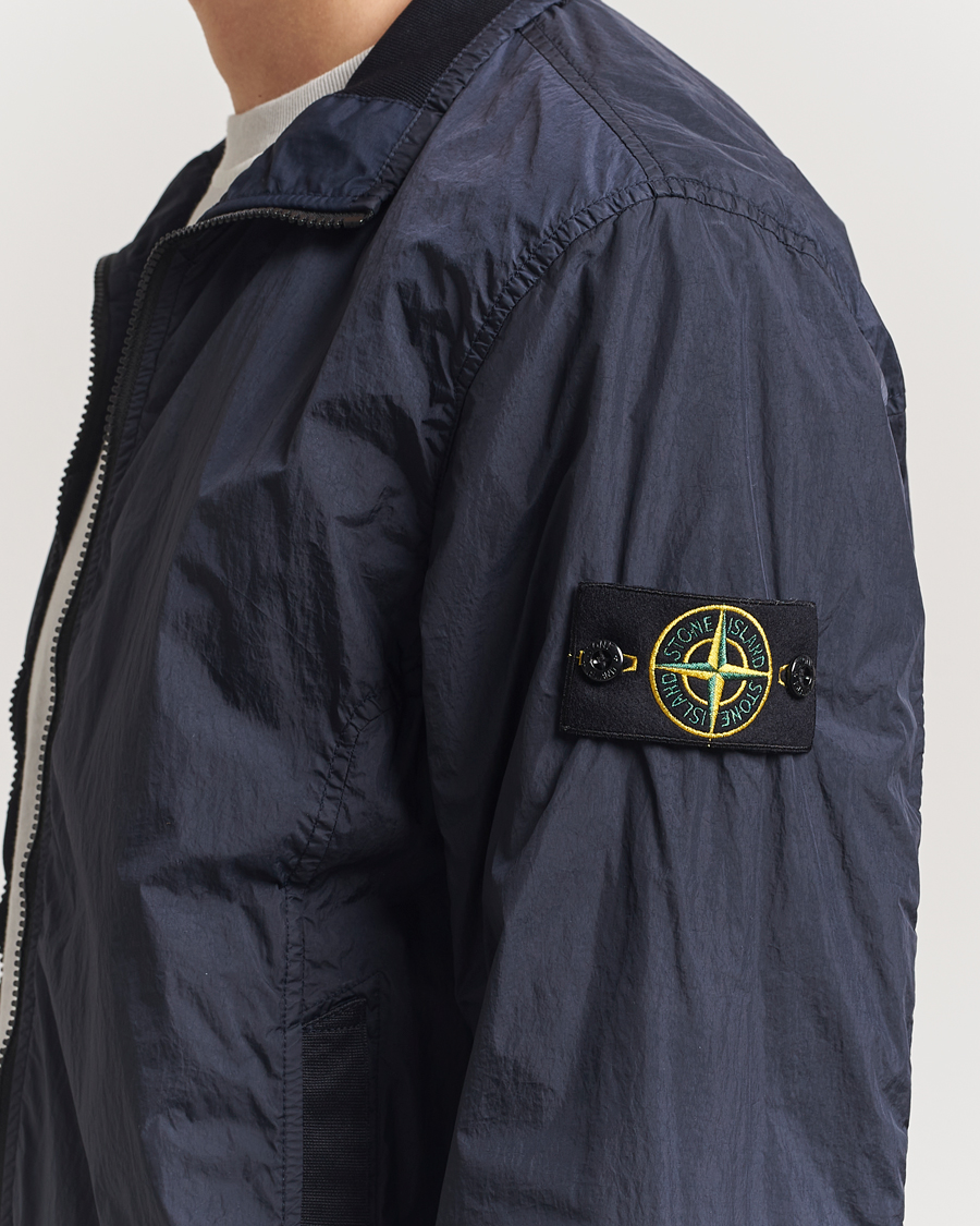 Men | Coats & Jackets | Stone Island | Crinkle Reps Short Jacket Navy Blue