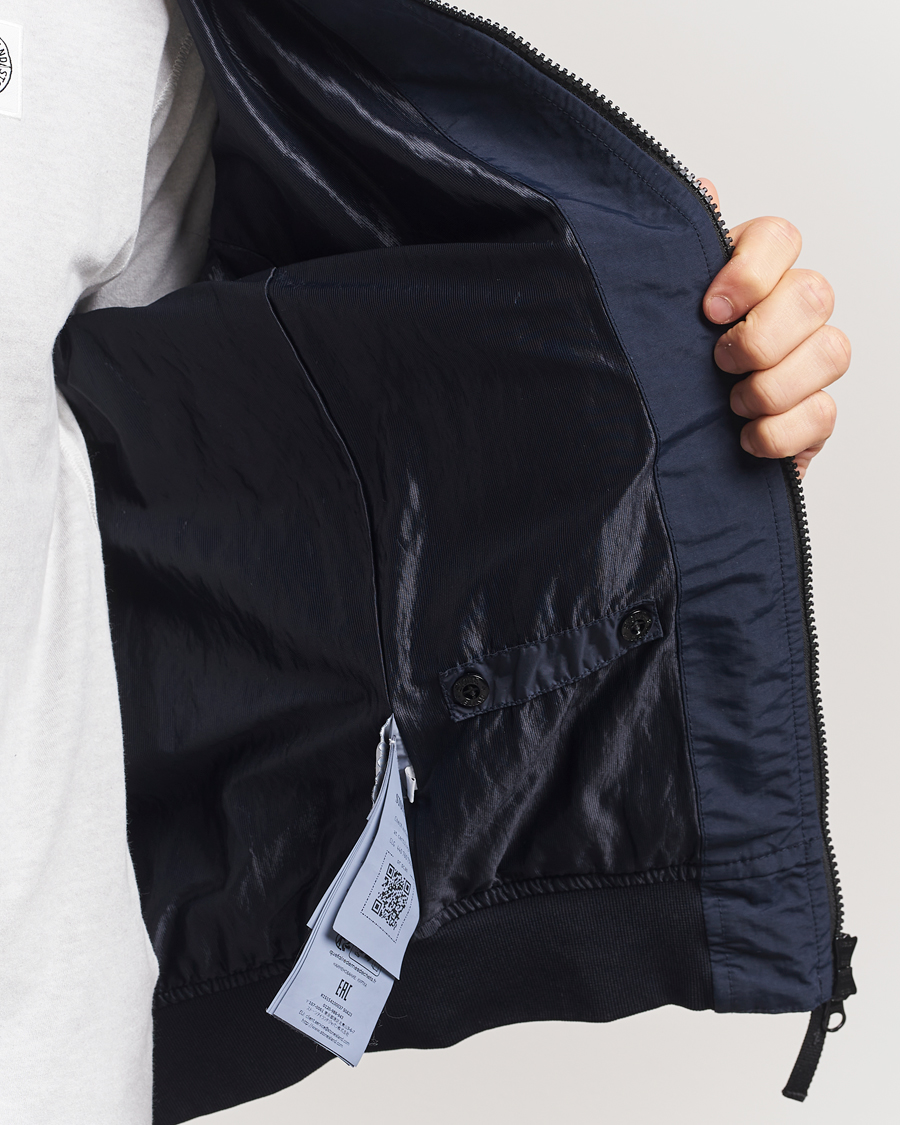 Men | Coats & Jackets | Stone Island | Crinkle Reps Short Jacket Navy Blue