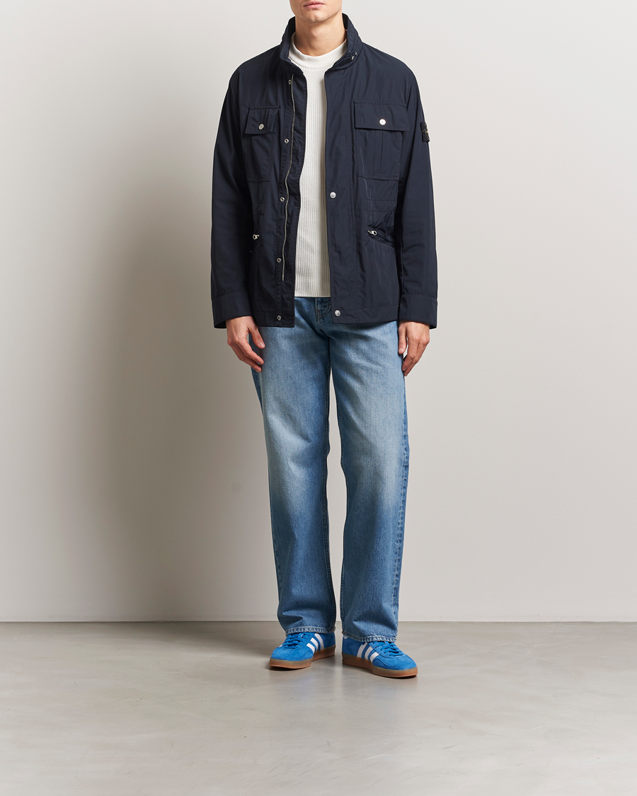 Men | Coats & Jackets | Stone Island | Micro Twill Field Jacket Navy Blue