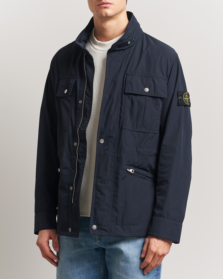 Men | Coats & Jackets | Stone Island | Micro Twill Field Jacket Navy Blue