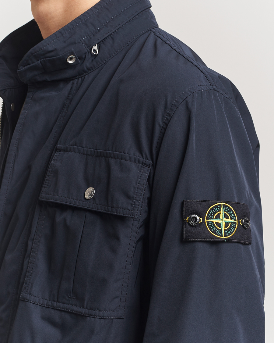 Men | Coats & Jackets | Stone Island | Micro Twill Field Jacket Navy Blue