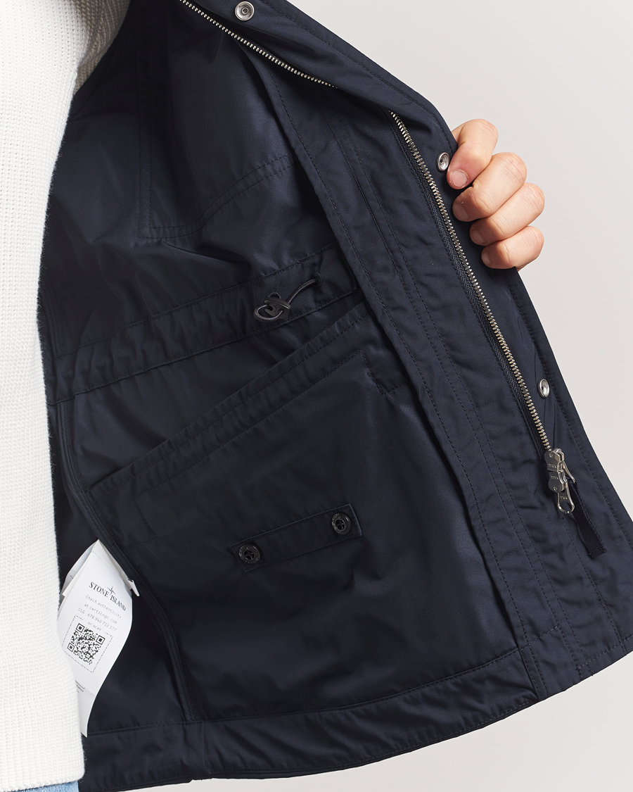 Men | Coats & Jackets | Stone Island | Micro Twill Field Jacket Navy Blue