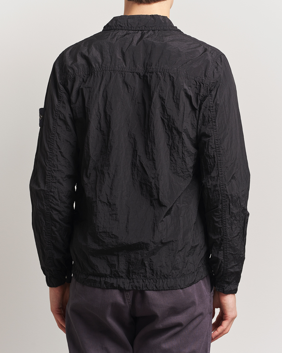 Men | Shirts | Stone Island | Nylon Metal Zip Overshirt Black