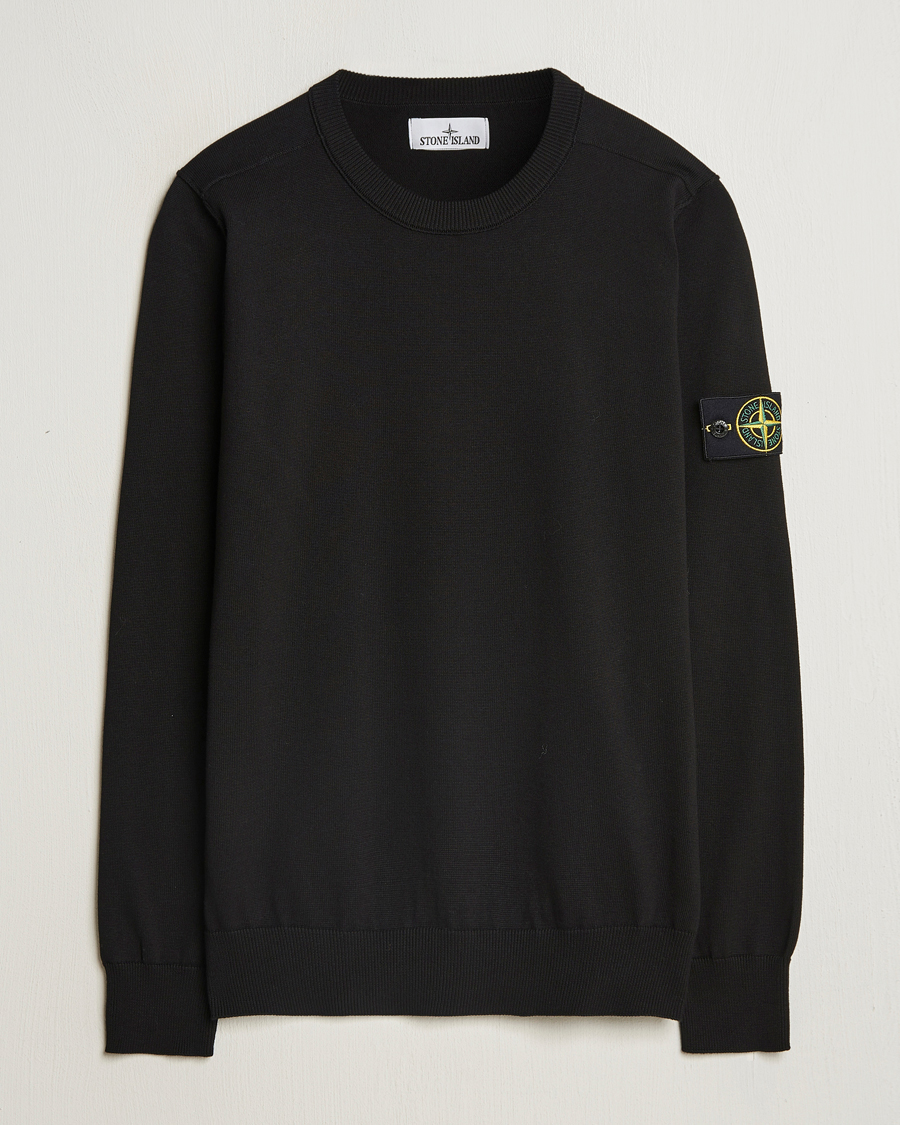 Men | Sweaters & Knitwear | Stone Island | Soft Organic Cotton Crew Neck Black