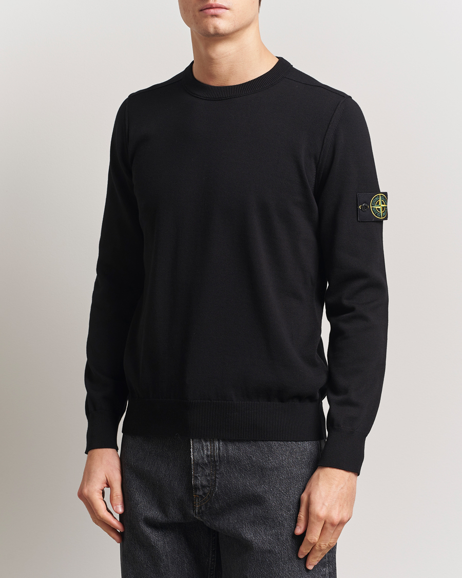Men | Sweaters & Knitwear | Stone Island | Soft Organic Cotton Crew Neck Black
