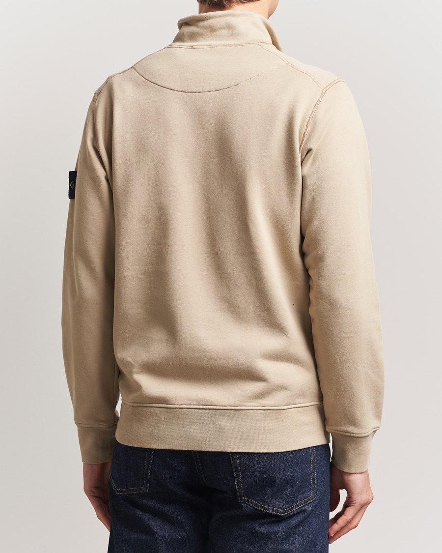 Men | Sweaters & Knitwear | Stone Island | Garment Dyed Fleece Half Zip Desert