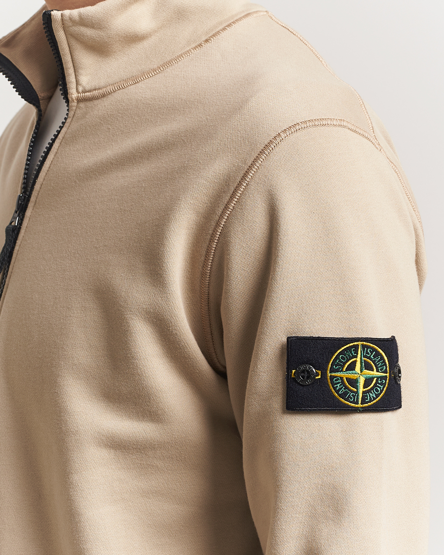 Men | Sweaters & Knitwear | Stone Island | Garment Dyed Fleece Half Zip Desert
