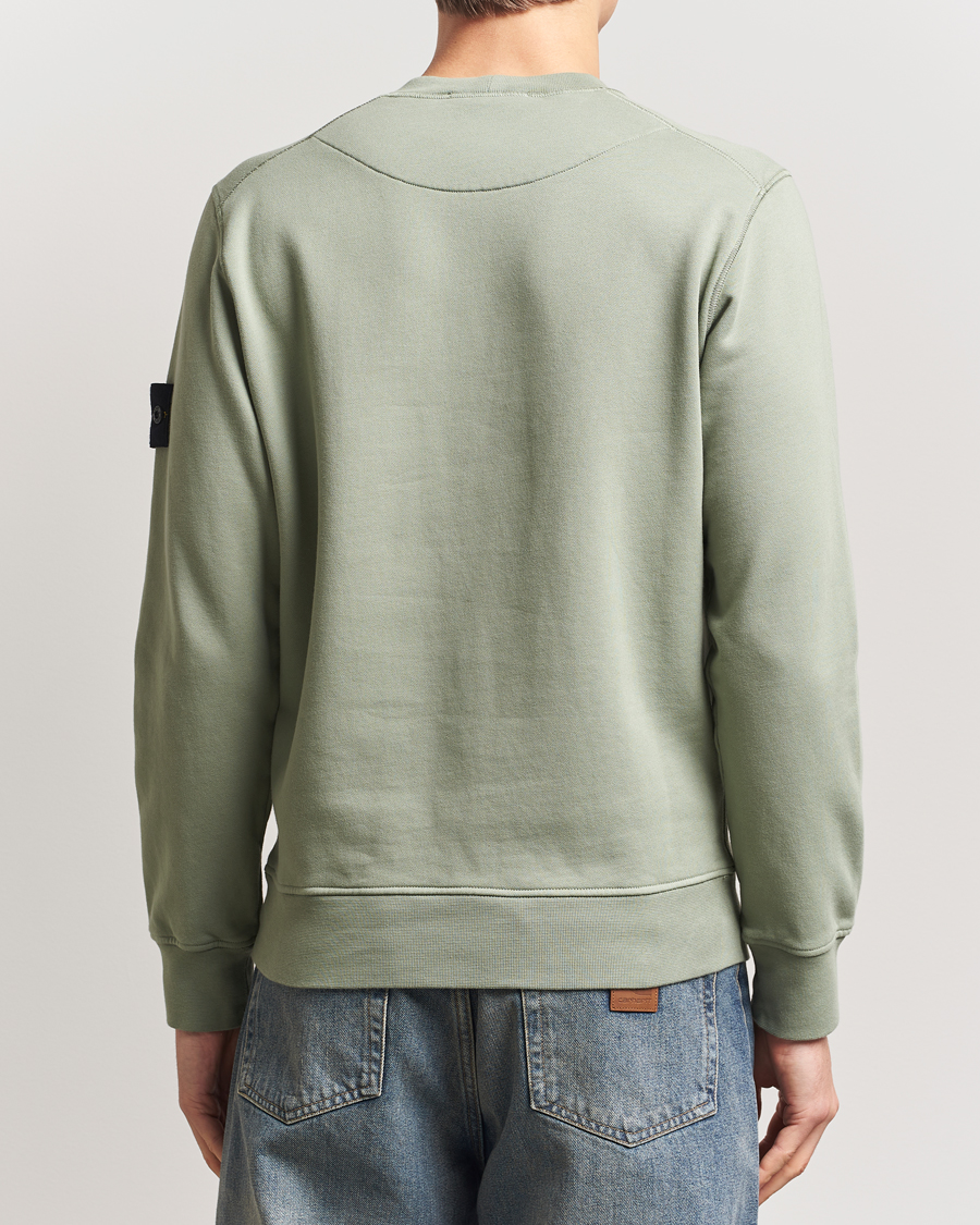 Men | Sweaters & Knitwear | Stone Island | Garment Dyed Fleece Sweatshirt Sage