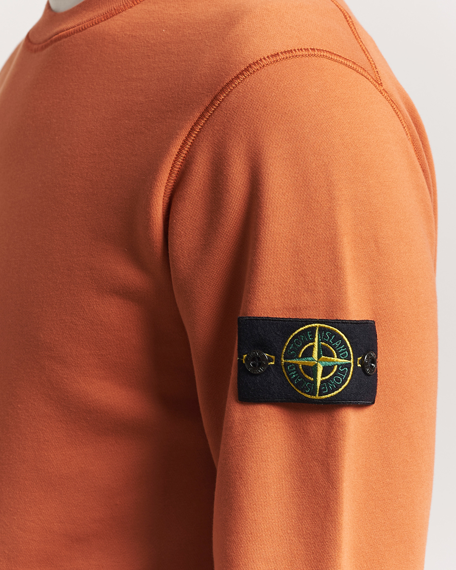 Men | Sweaters & Knitwear | Stone Island | Garment Dyed Fleece Sweatshirt Sienna