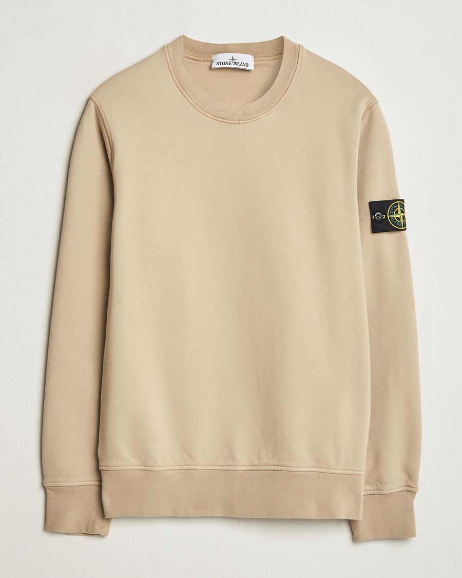 Men | Sweaters & Knitwear | Stone Island | Garment Dyed Fleece Sweatshirt Desert