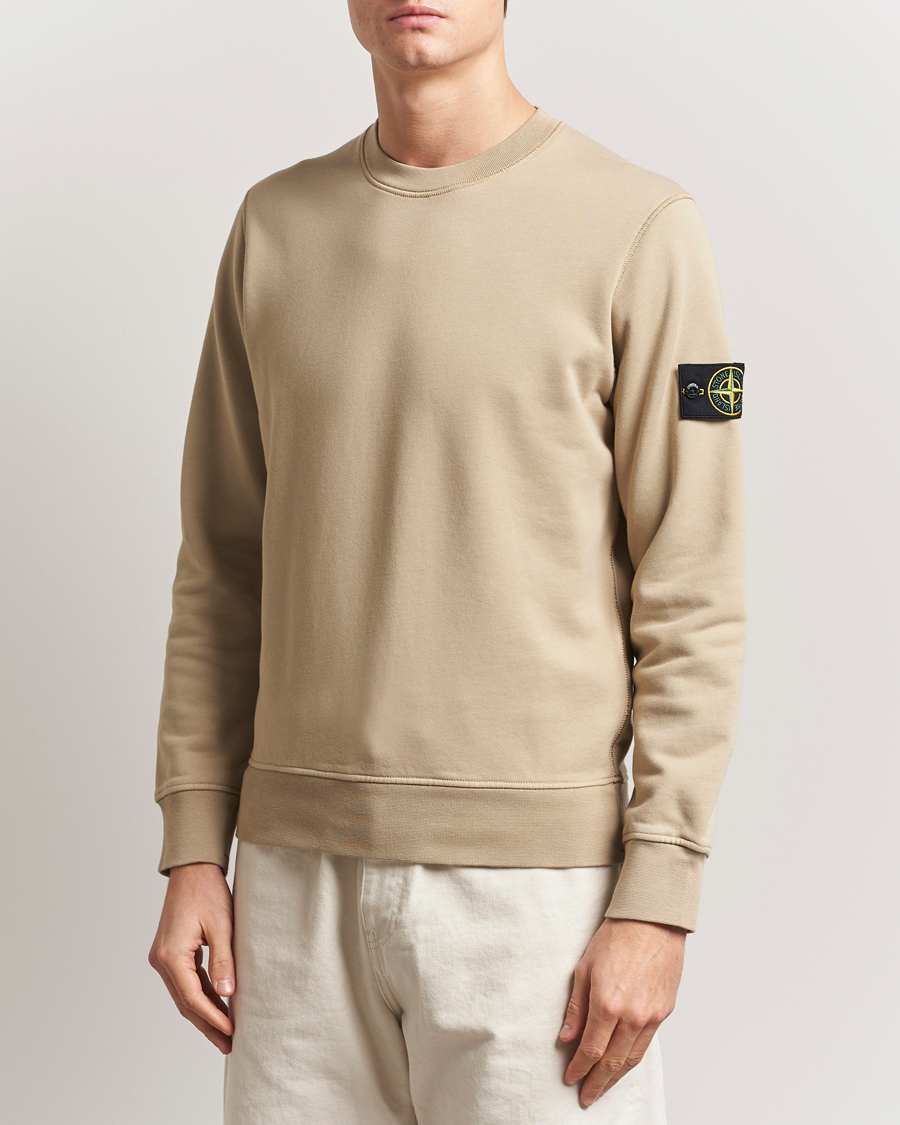 Men | Sweaters & Knitwear | Stone Island | Garment Dyed Fleece Sweatshirt Desert