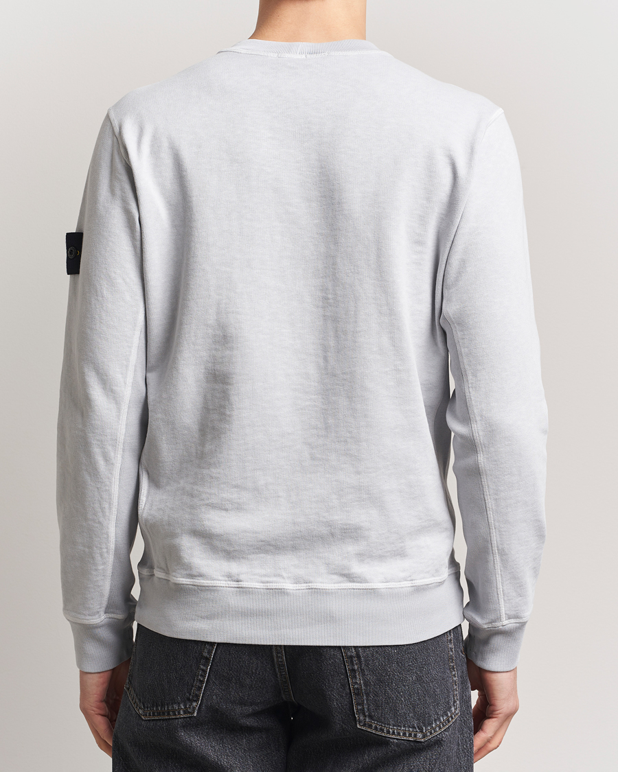 Men | Sweaters & Knitwear | Stone Island | Old Dyed Cotton Sweatshirt Pearl Grey