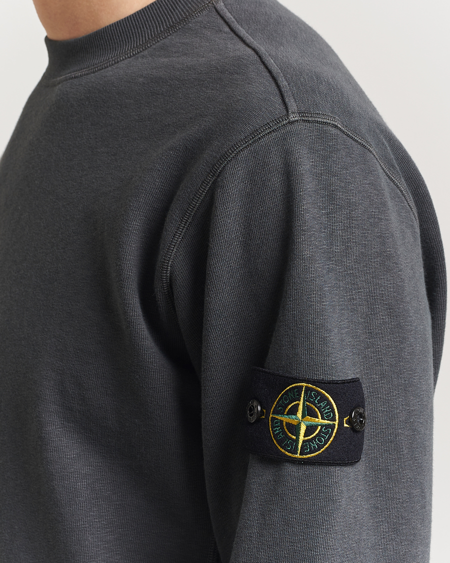 Men | Sweaters & Knitwear | Stone Island | Old Dyed Cotton Sweatshirt Charcoal