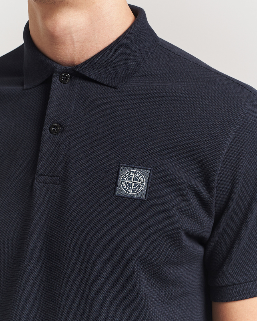Men | Polo Shirts | Stone Island | Organic Cotton Pique Polo Navy Blue