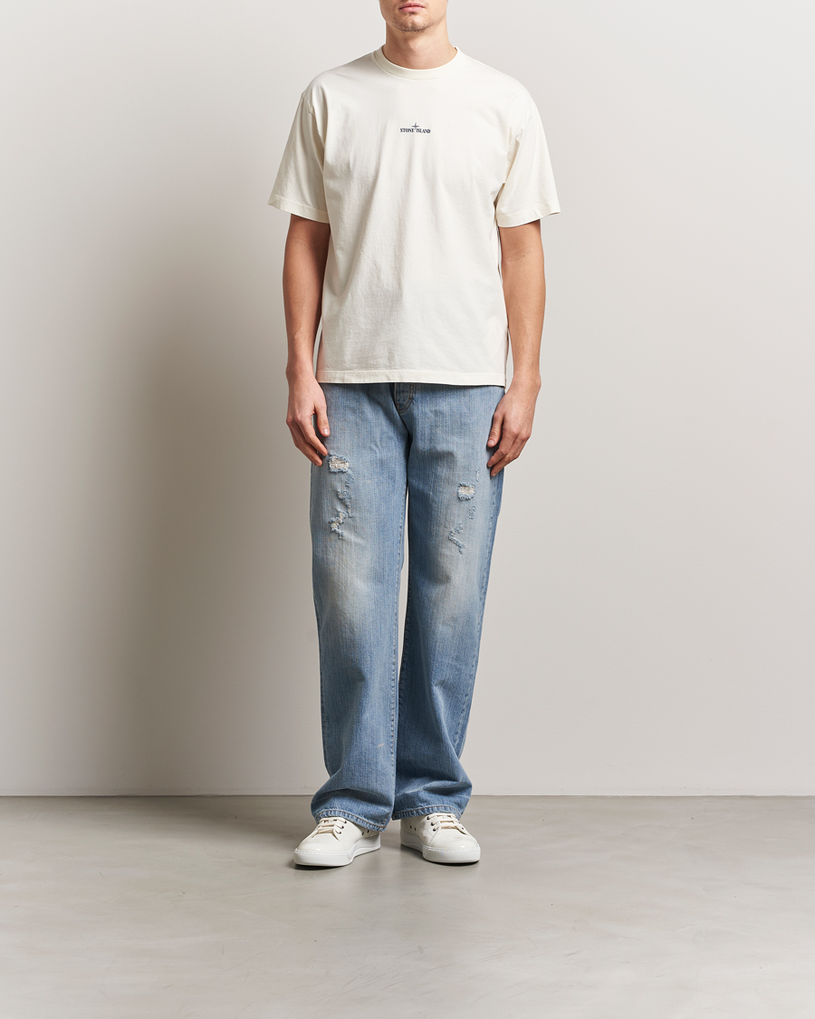 Men | T-Shirts | Stone Island | Compas Camo Backlogo T-Shirt Ivory