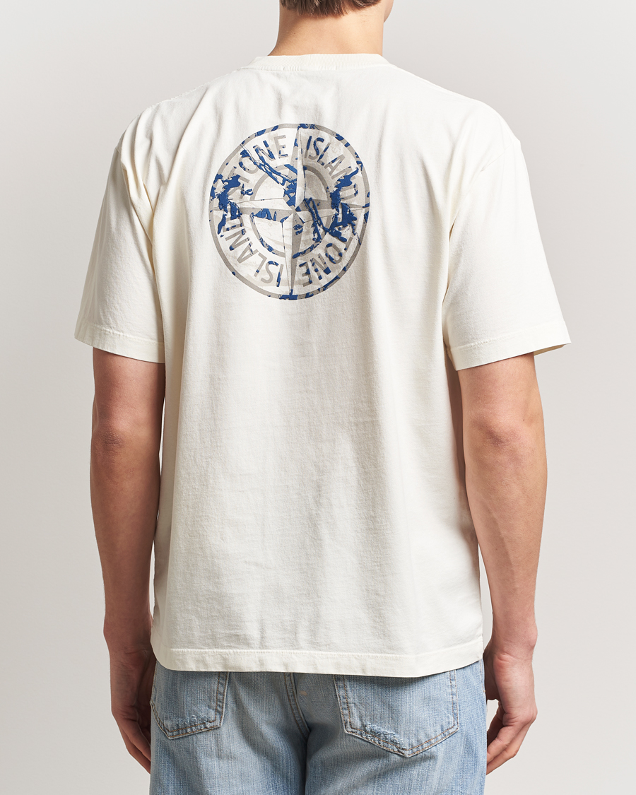 Men | T-Shirts | Stone Island | Compas Camo Backlogo T-Shirt Ivory