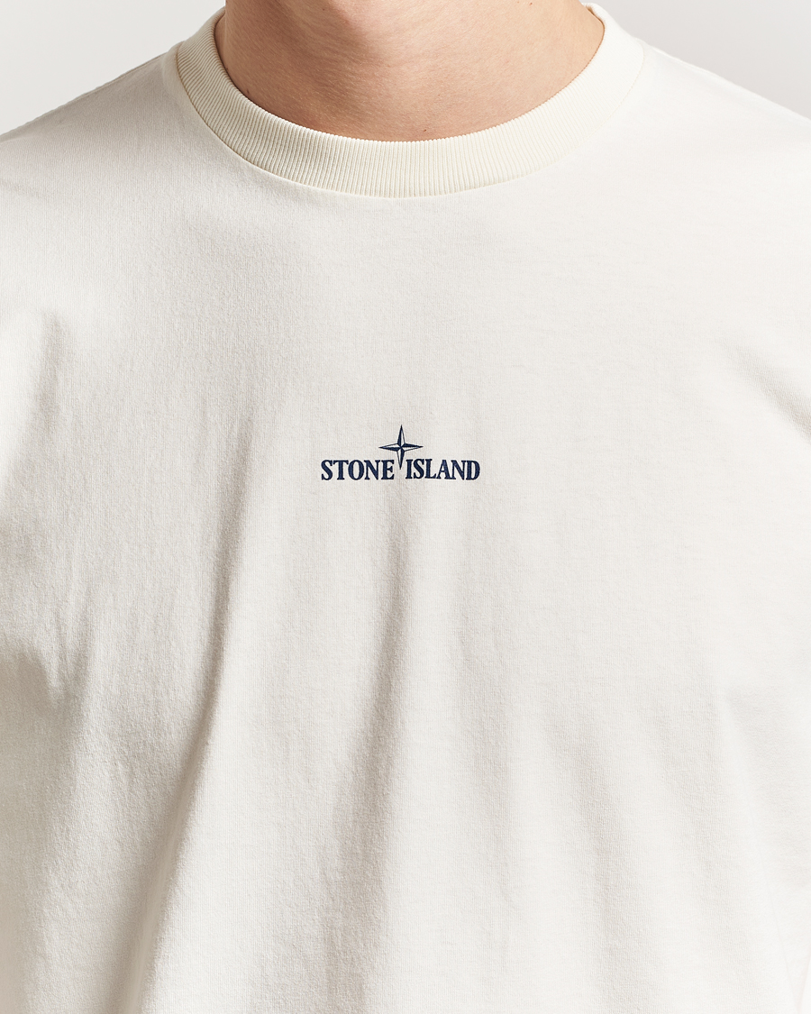 Men | T-Shirts | Stone Island | Compas Camo Backlogo T-Shirt Ivory