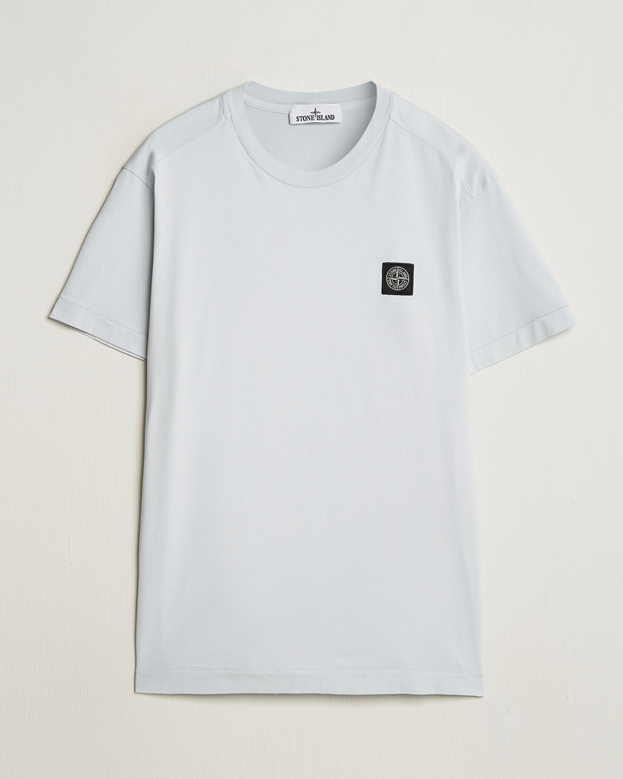 Men | T-Shirts | Stone Island | Garment Dyed Cotton Jersey T-Shirt Sky Blue
