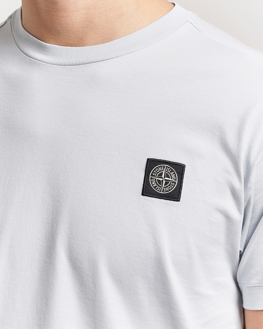 Men | T-Shirts | Stone Island | Garment Dyed Cotton Jersey T-Shirt Sky Blue